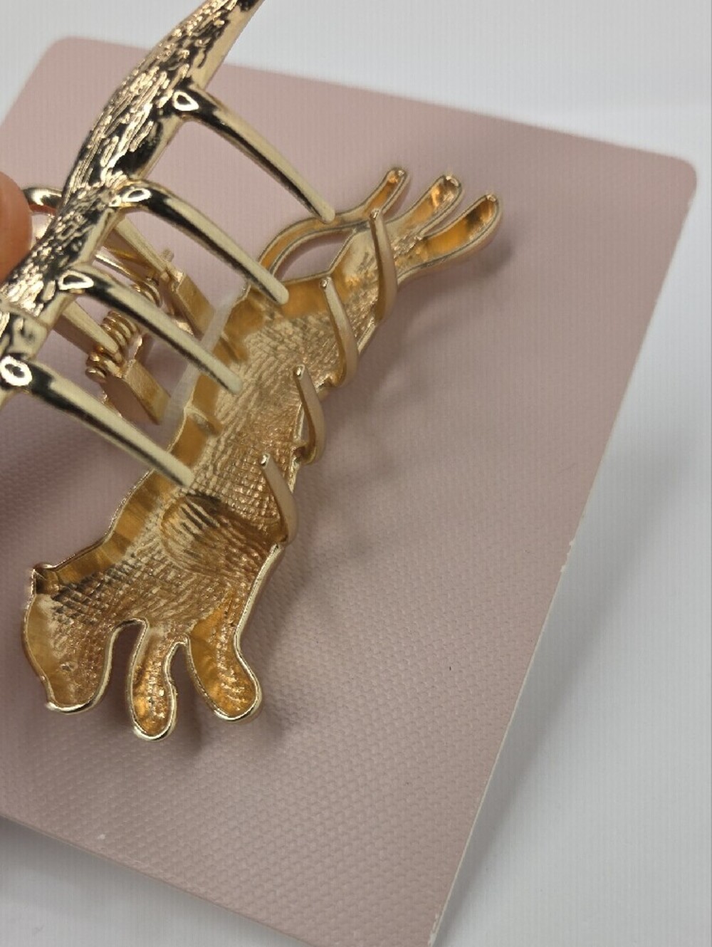 🐆▪️Piper k ▪️uk Exclsive Gold Leaping Cheetah Metal Hair Claw Clip - Picture 3 of 7